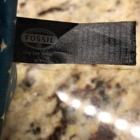 Fossil Key- Per Patterned Clutch Toiletry Make-Up Bag - Picture 6 of 6